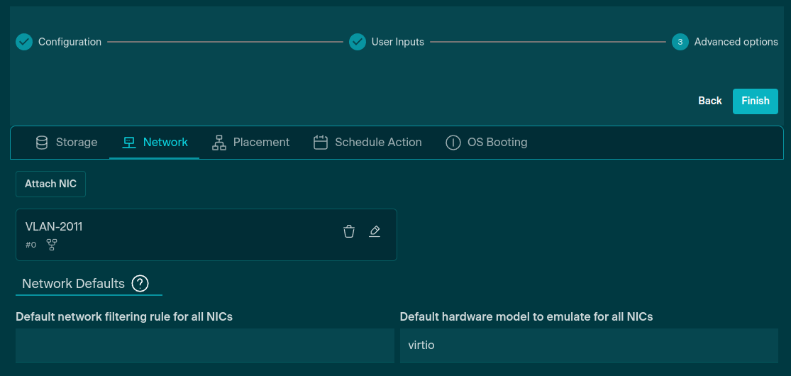 Catalyst template attach NIC